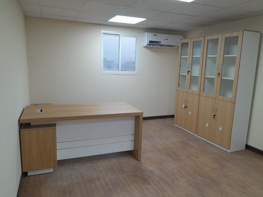 L-Shaped Executive Desk 180cm Apex Oak - Premium Office Furniture Dubai Abu Dhabi Sharjah UAE