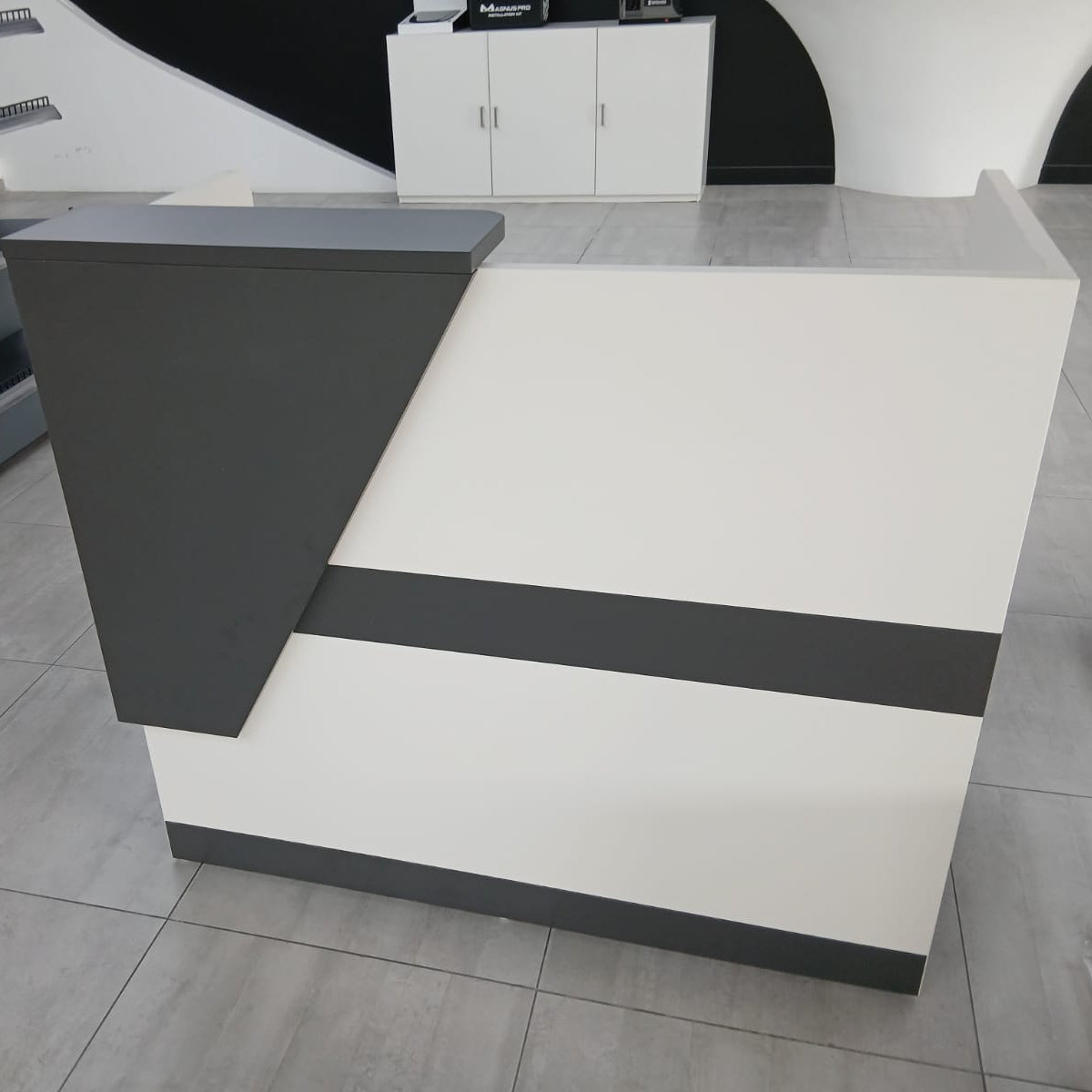 INFINI HOMES Reception Table UAE - Model RCP-120-WT 120x60x105cm Dubai Abu Dhabi Sharjah