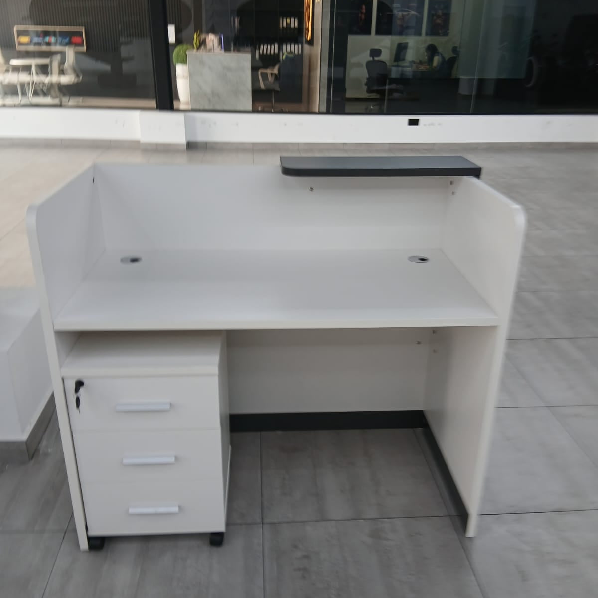 INFINI HOMES Reception Table UAE - Model RCP-120-WT 120x60x105cm Dubai Abu Dhabi Sharjah
