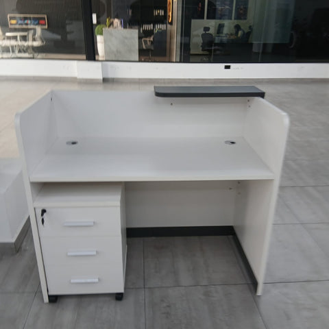 INFINI HOMES Reception Table UAE - Model RCP-120-WT 120x60x105cm Dubai Abu Dhabi Sharjah