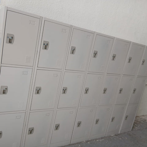 INFINI HOMES Heavy Duty Metal Steel Storage Locker Cabinet with Plastic Handle