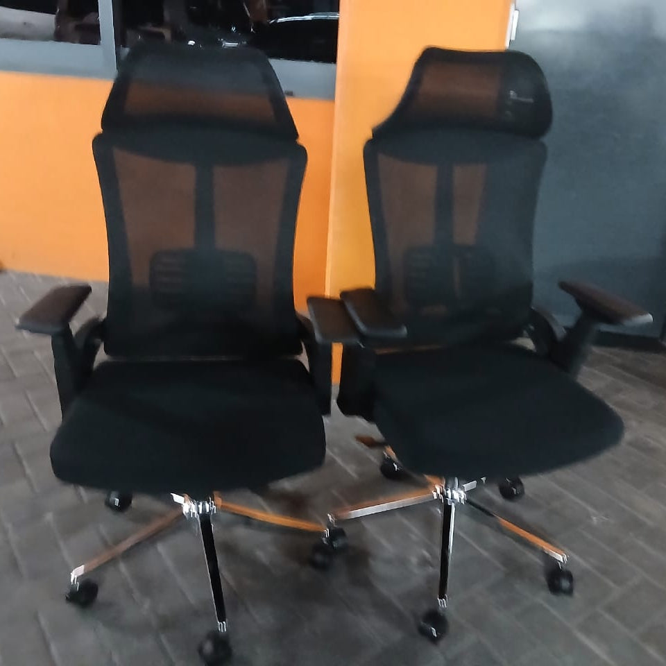 Executive Office Chair Dubai | Rocky HB High Back Chair with Chrome Base | BIFMA Certified | UAE