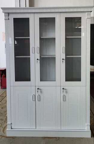 Classic White Glass-Front Display Cabinet 120x200x45 | Dubai, Abu Dhabi, Sharjah UAE