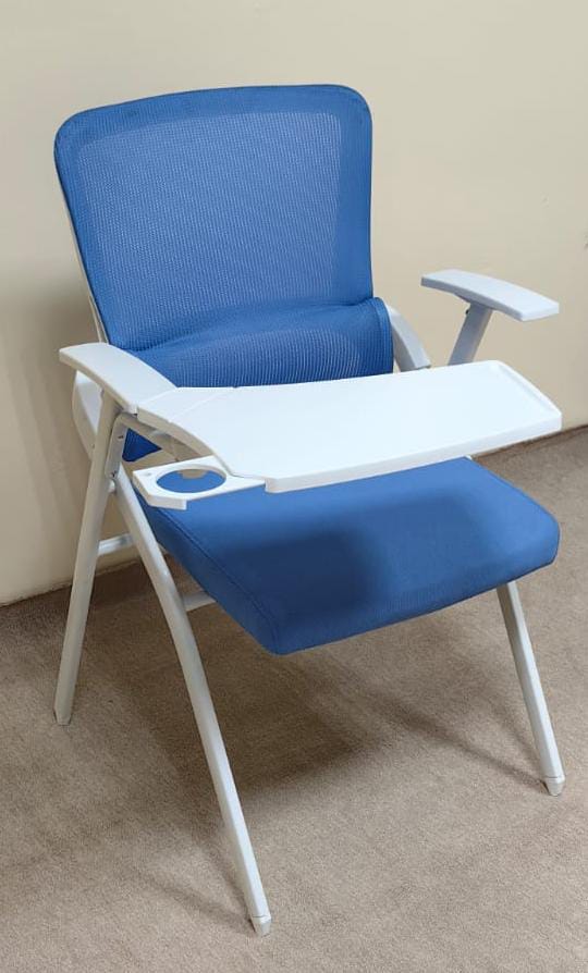 Study Chair with Foldable Writing Pad – Blue | IH-082 | UAE Delivery