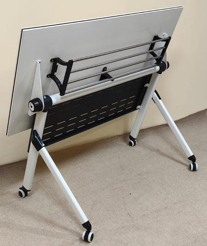 Folding Training Table with Storage | IH-TR120 | 120×60×75 cm | White