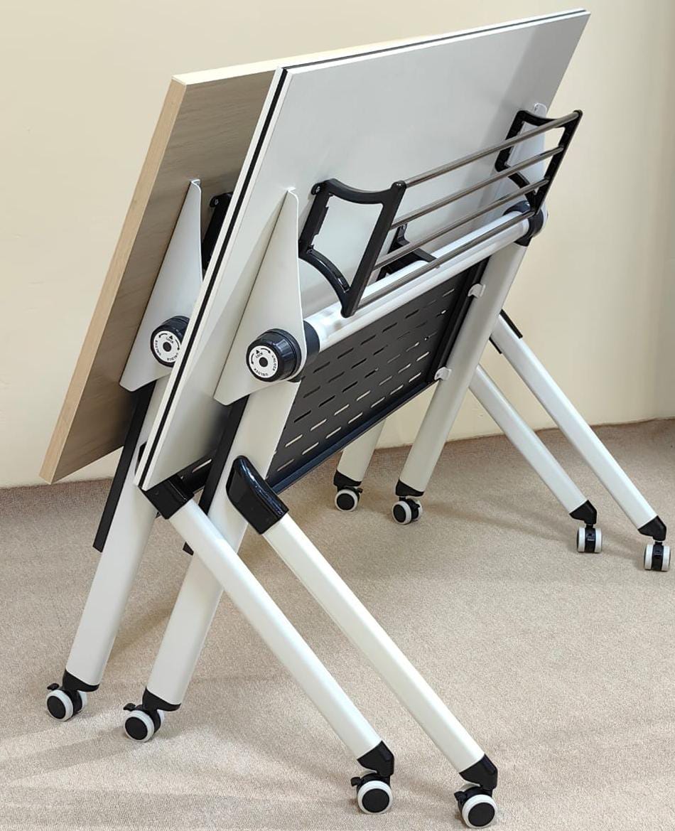 Folding Training Table with Storage | IH-TR120 | 120×60×75 cm | White