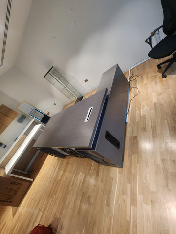 L-Shape Office Desk 2M Grey | Premium Executive Workstation UAE