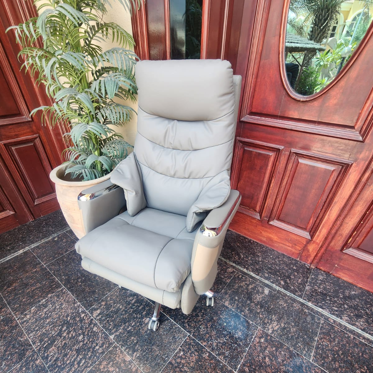 Electric Recliner Office Chair - PU Leather Ergonomic Chair UAE | IH 6076