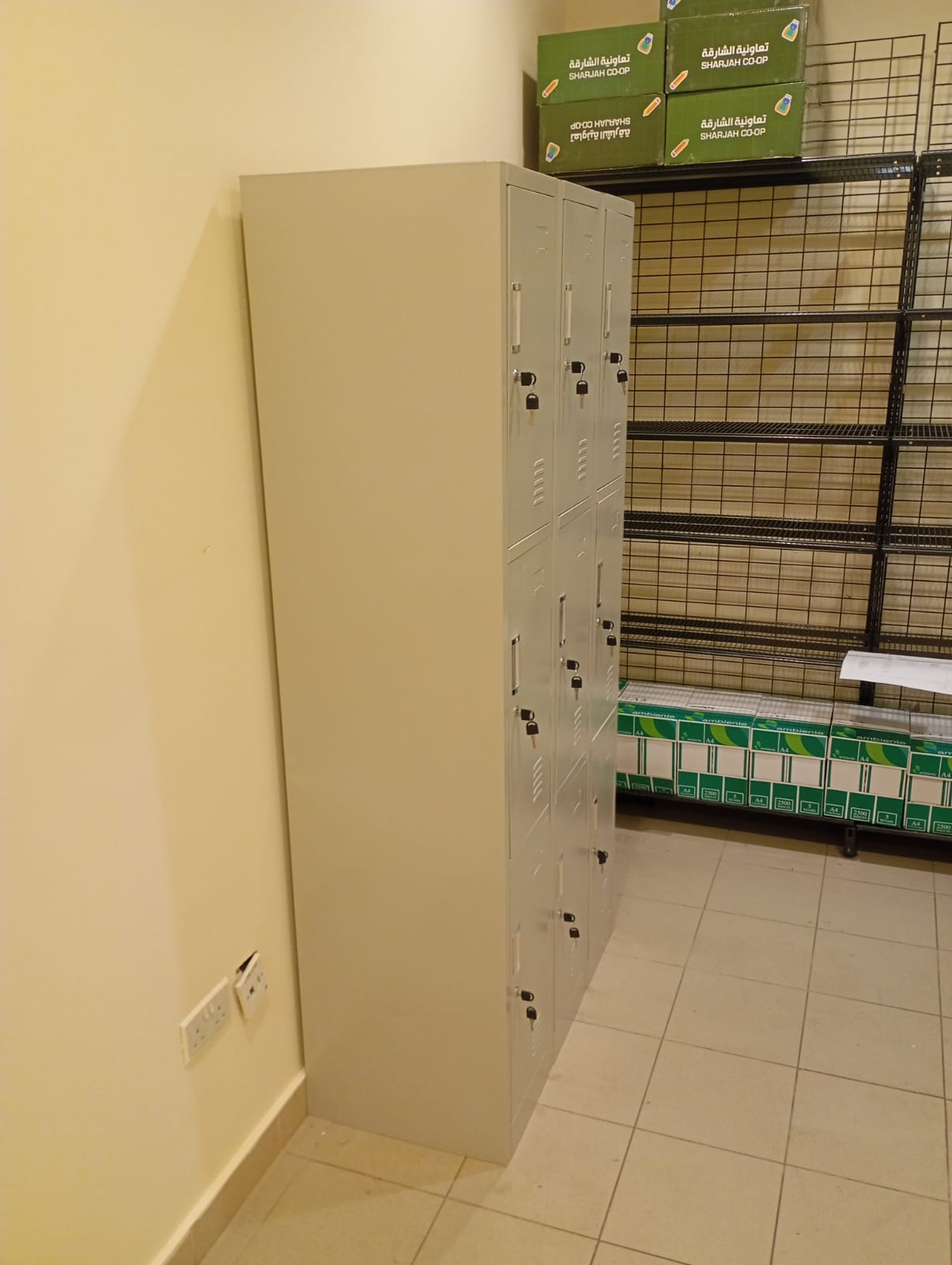 Metal Triplex Door Locker | 3-Door Steel Storage Cabinet | INFINI HOMES UAE