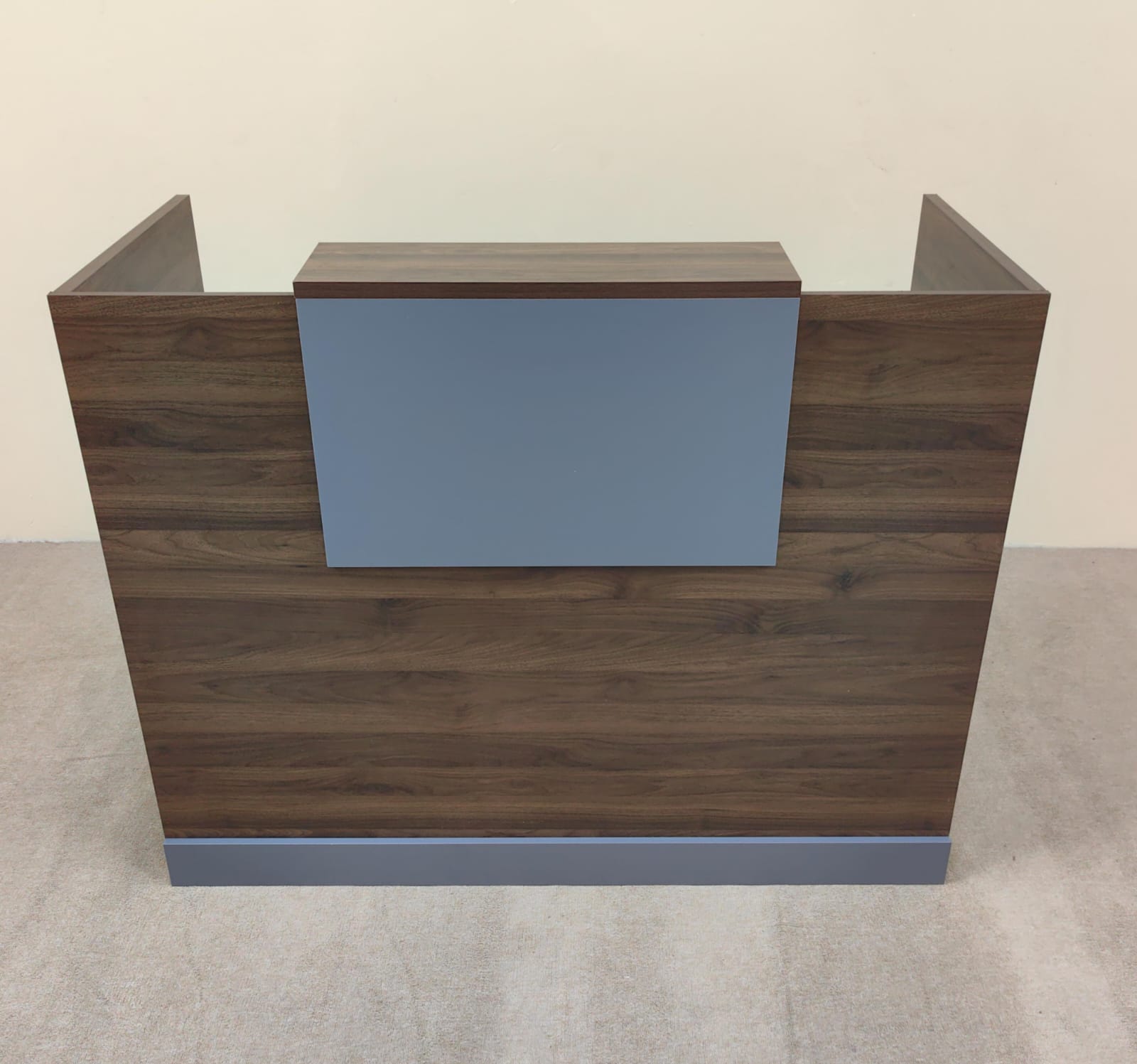 Reception Table 1.2m Walnut & Grey | Premium Office Furniture UAE