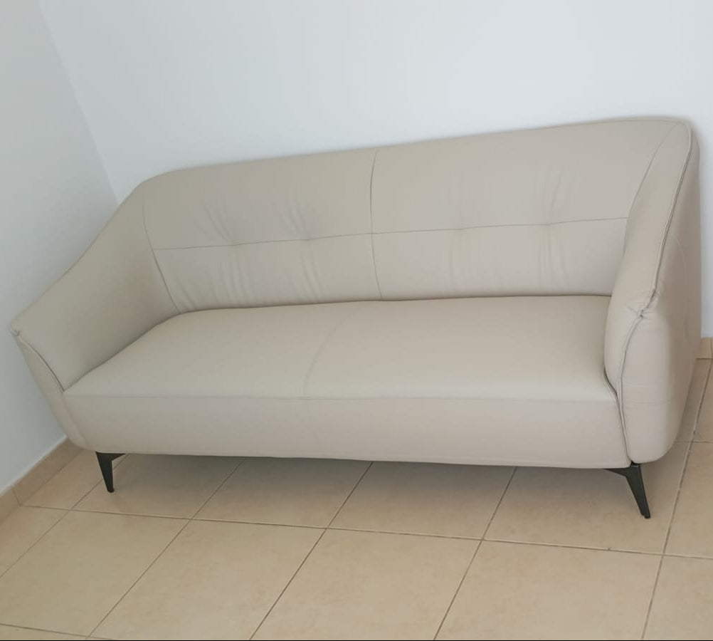 Aurora 8136 Beige Leather Sofa Set UAE - 3 Seater, 2 Seater & 1