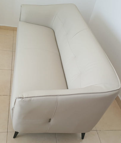 Aurora 8136 Beige Leather Sofa Set UAE - 3 Seater, 2 Seater & 1
