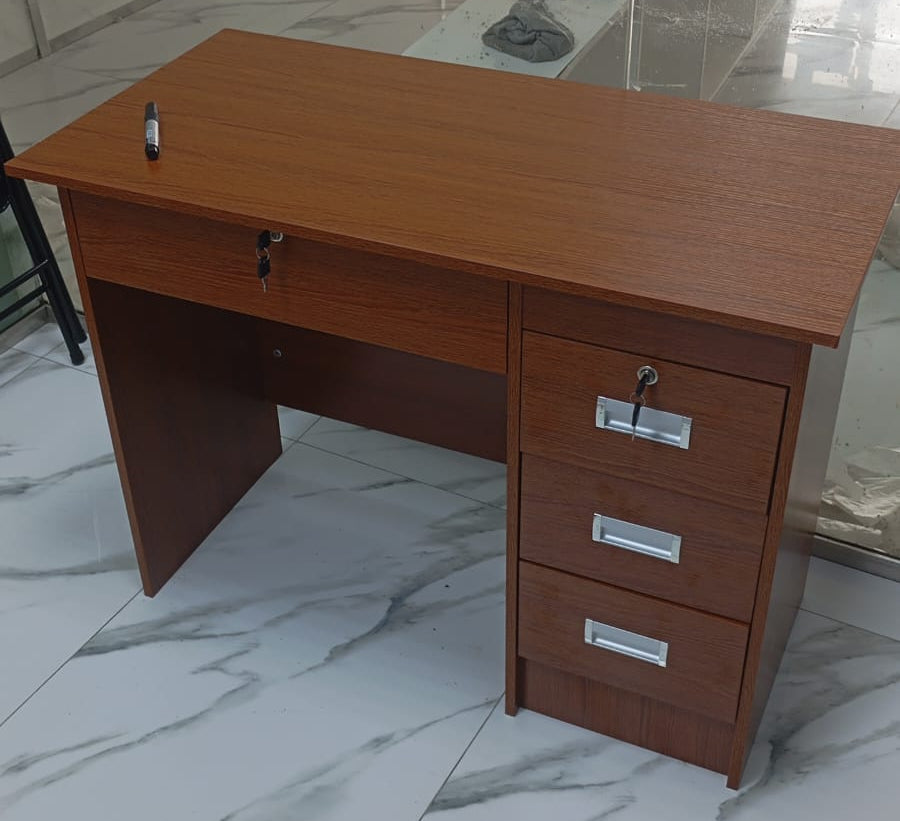 Office Desk 1M Golden Oak (100x60x75cm) | Premium Workspace Furniture UAE