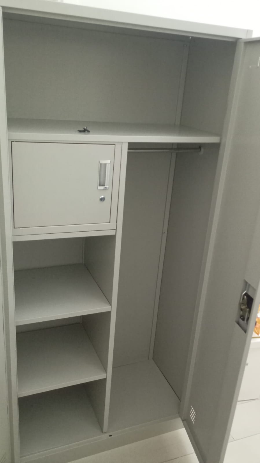 INFINI HOMES Metal Wardrobe Cabinet UAE - Lockable Hinged Doors Clothes Rail Cloakroom Dubai Abu Dhabi Sharjah