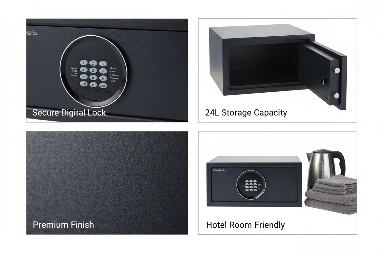 Chubbsafes AIR HOTEL 24L Compact Digital Safe – Anthracite Finish