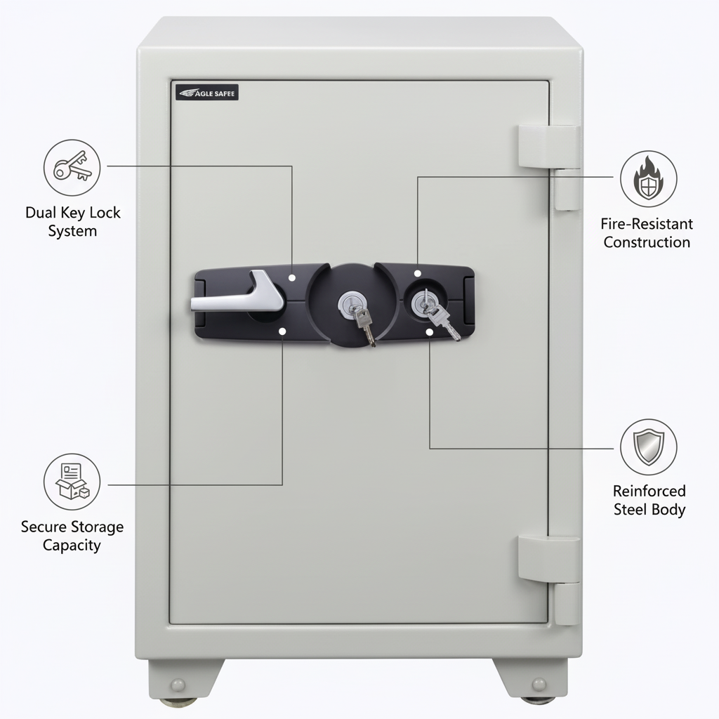 Eagle Safes Fire Resistant Safe SS-080K+K Dubai Abu Dhabi UAE - 2 Key Security Locks