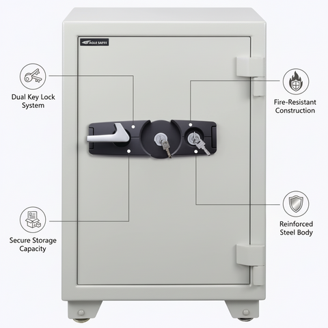 Eagle Safes Fire Resistant Safe SS-100K+K | Dubai Abu Dhabi Sharjah UAE