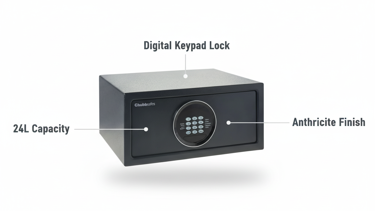 Chubbsafes AIR HOTEL 24L Compact Digital Safe – Anthracite Finish