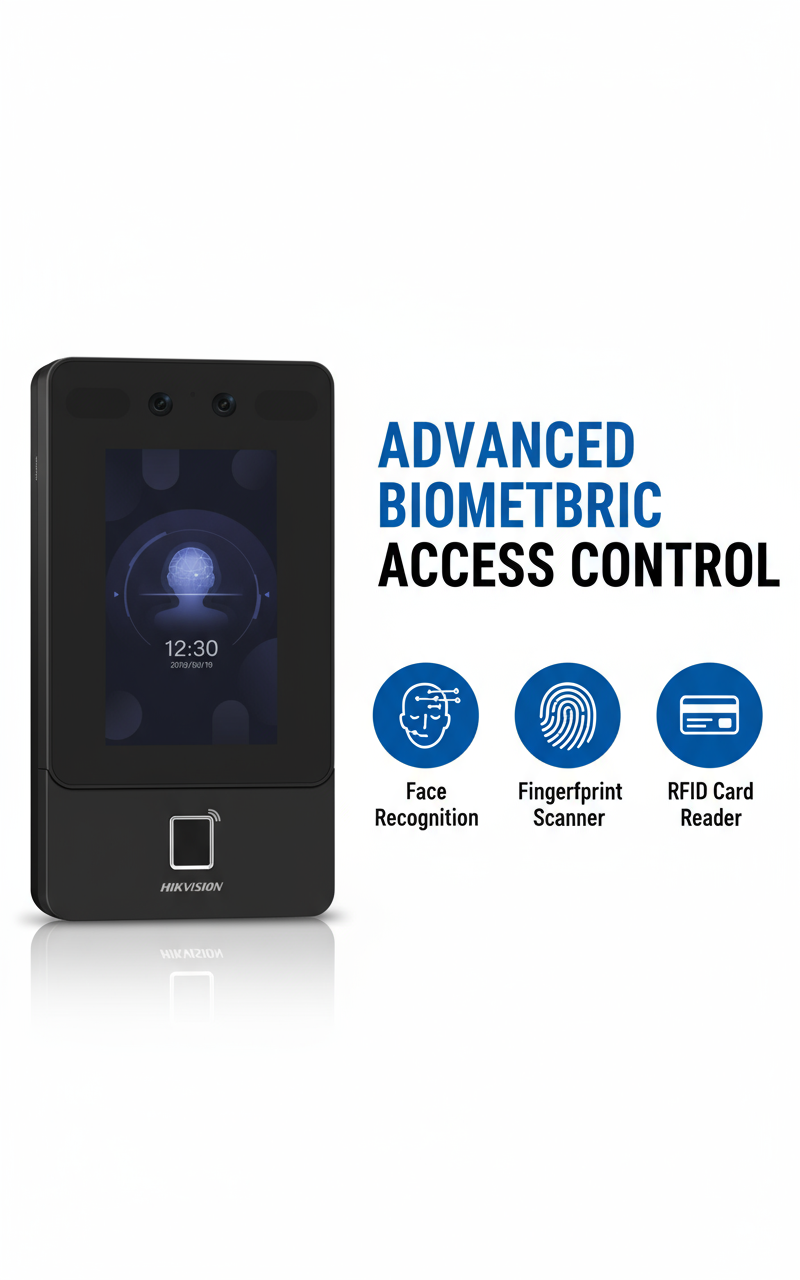 Hikvision DS-K1T342MFWX Face Recognition Access Control Terminal - Fingerprint & Card Reader