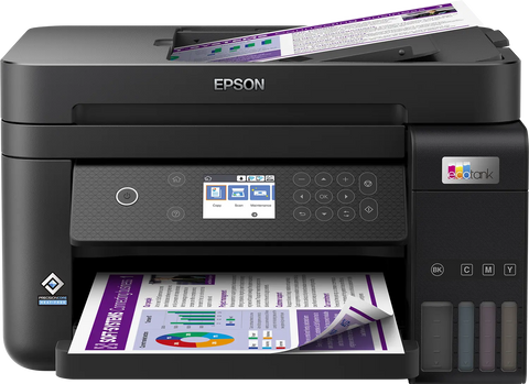 Epson EcoTank L6370 front view with touchscreen control panel and ink tank system – Dubai UAE