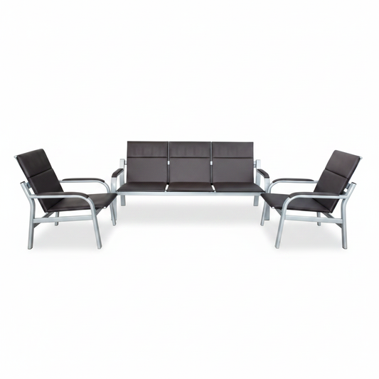 INFINI HOMES IH 8696 Luxury 3+1+1 Sofa Set in Black – Premium Living Room Furniture UAE | Buy Online with Delivery to Dubai, Abu Dhabi & All Emirates