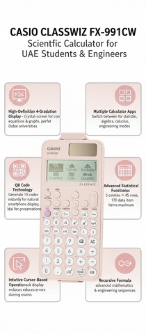 Casio ClassWiz FX-991CW Scientific Calculator | UAE Students & Engineers | QR Code Display