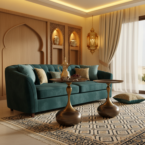 Metal Coffee Table (1+1) | IH 401 | 39×39×53 cm – INFINI HOMES UAE