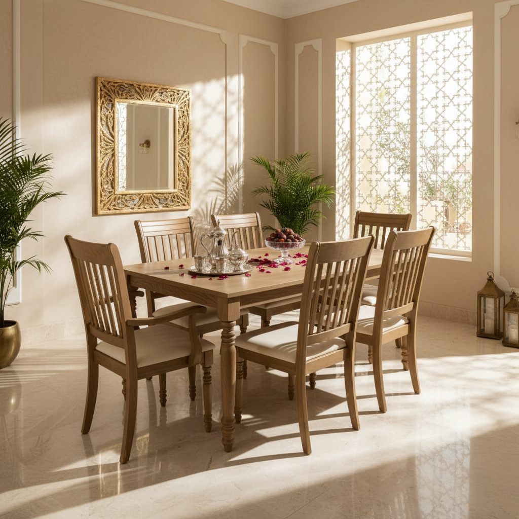 Dining Table Set IH 3746 (1+6) | 7-Seater Dining Furniture Dubai, Abu Dhabi, Sharjah