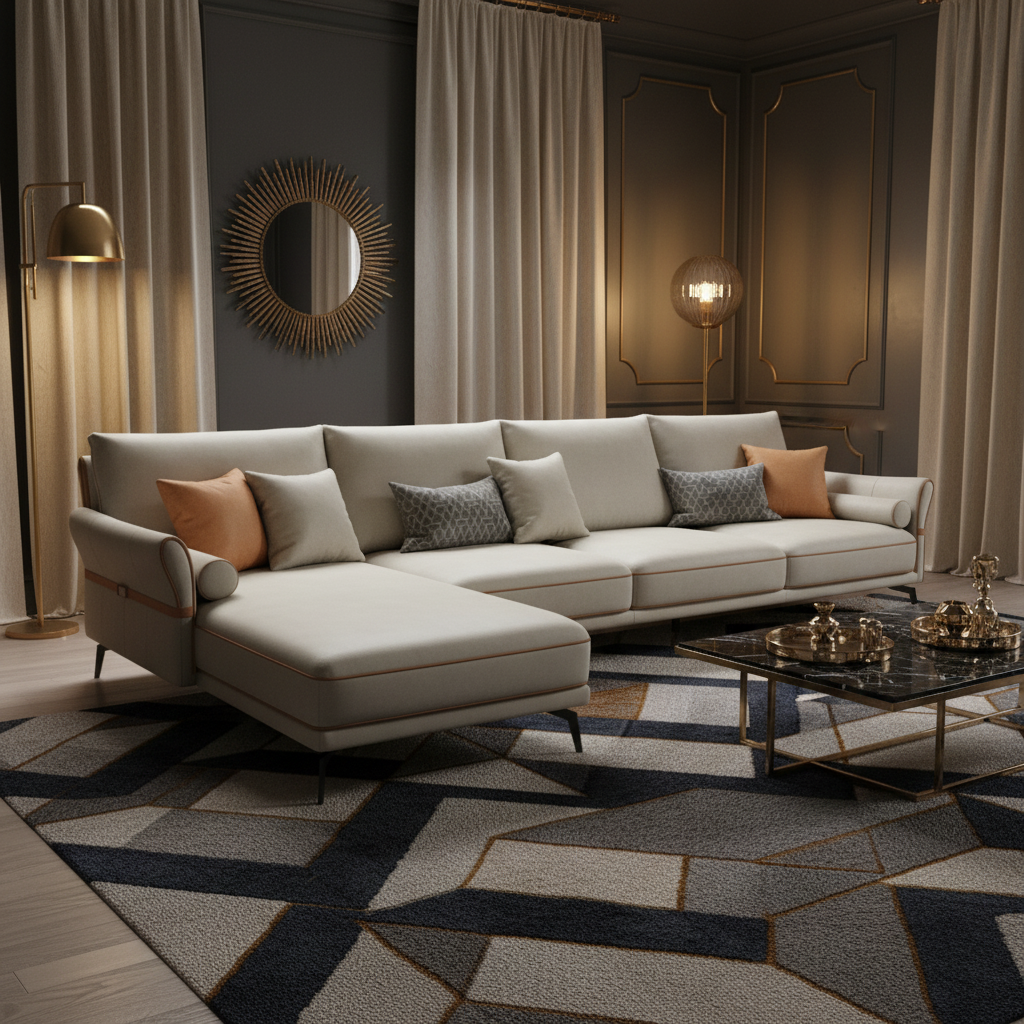 Corner Sofa IH CS-1086 | Premium L-Shape Sofa UAE