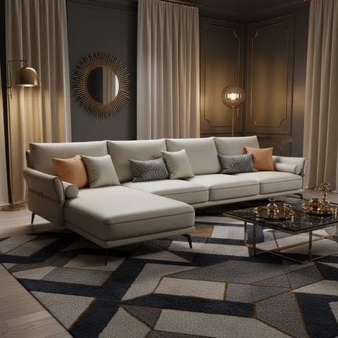 Corner Sofa IH CS-1086 | Premium L-Shape Sofa UAE