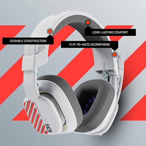 ASTRO A10 Gen 2 Wired Gaming Headset White | UAE Gaming Headphones Dubai, Abu Dhabi, Sharjah