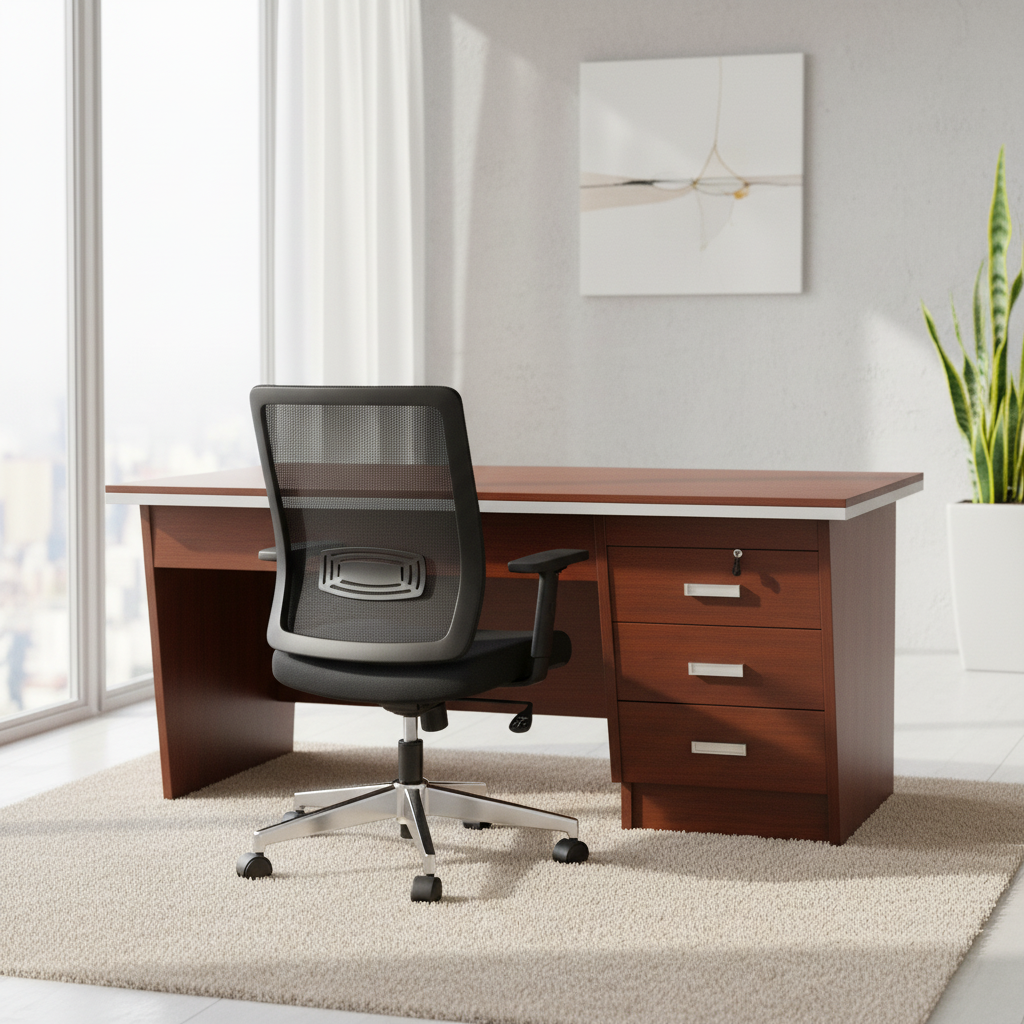 Office Desk 1.2m Golden Oak - Premium Executive Desk UAE | INFINI HOMES