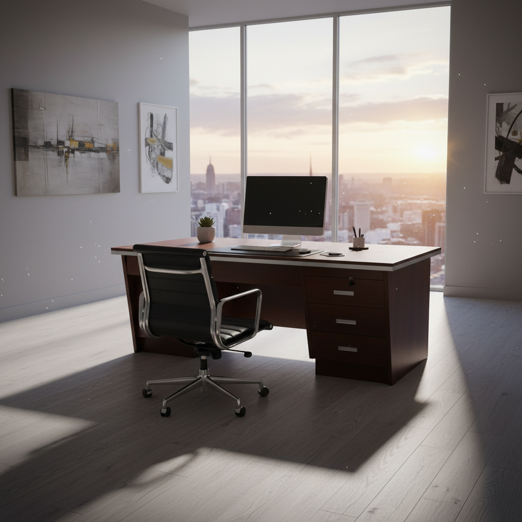 Office Desk 1.2m Golden Oak - Premium Executive Desk UAE | INFINI HOMES