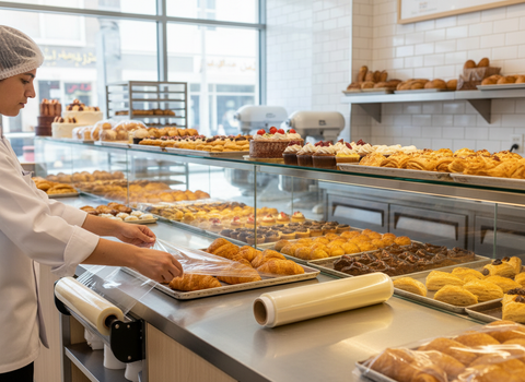 Infini Homes Cling Film 300ft Roll 30cm - Food Wrap Plastic Film 6 Pack | Premium Kitchen Stretch Wrap UAE