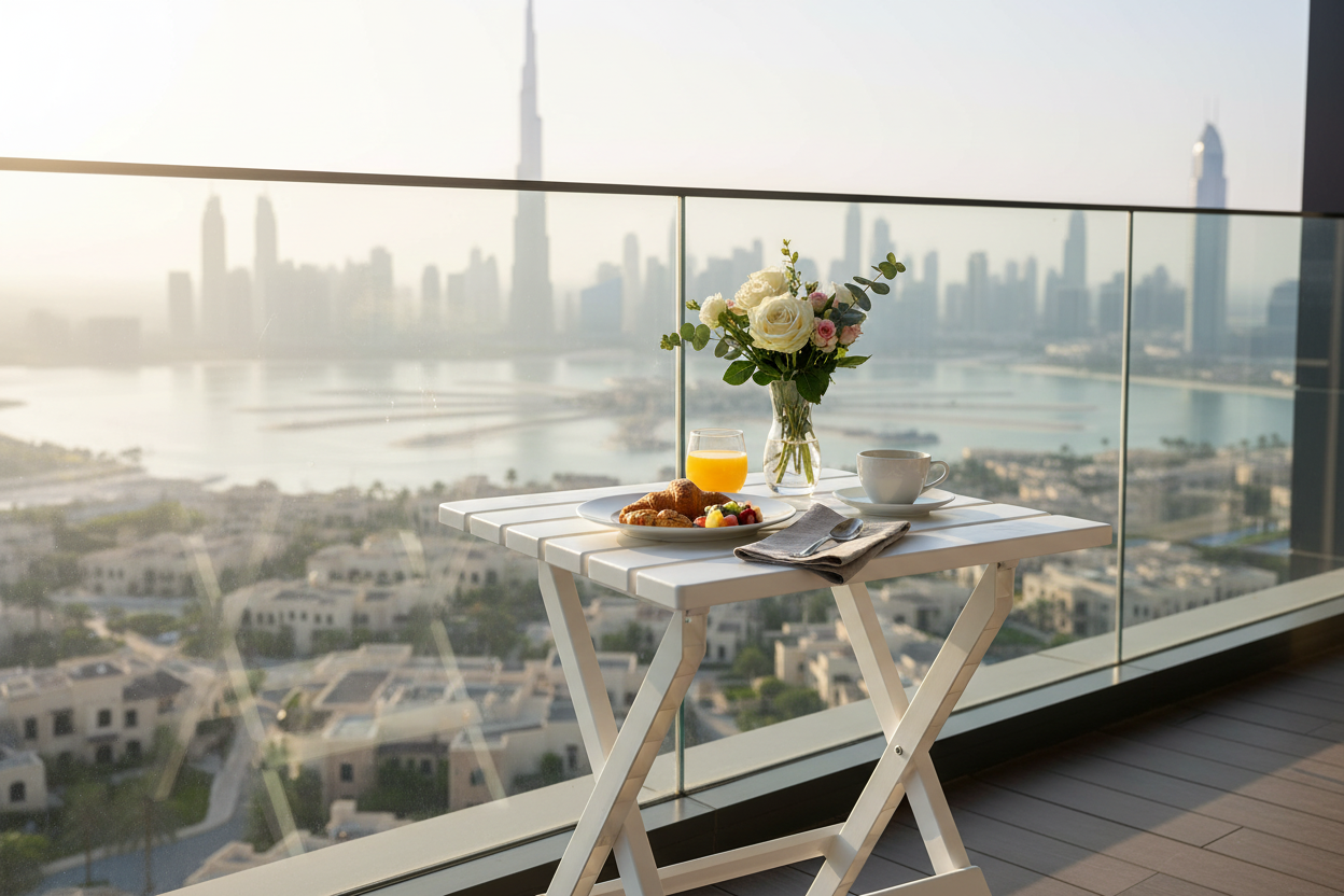 Premium Portable Camping Folding Table White - UAE Wide Delivery | Dubai Abu Dhabi Sharjah