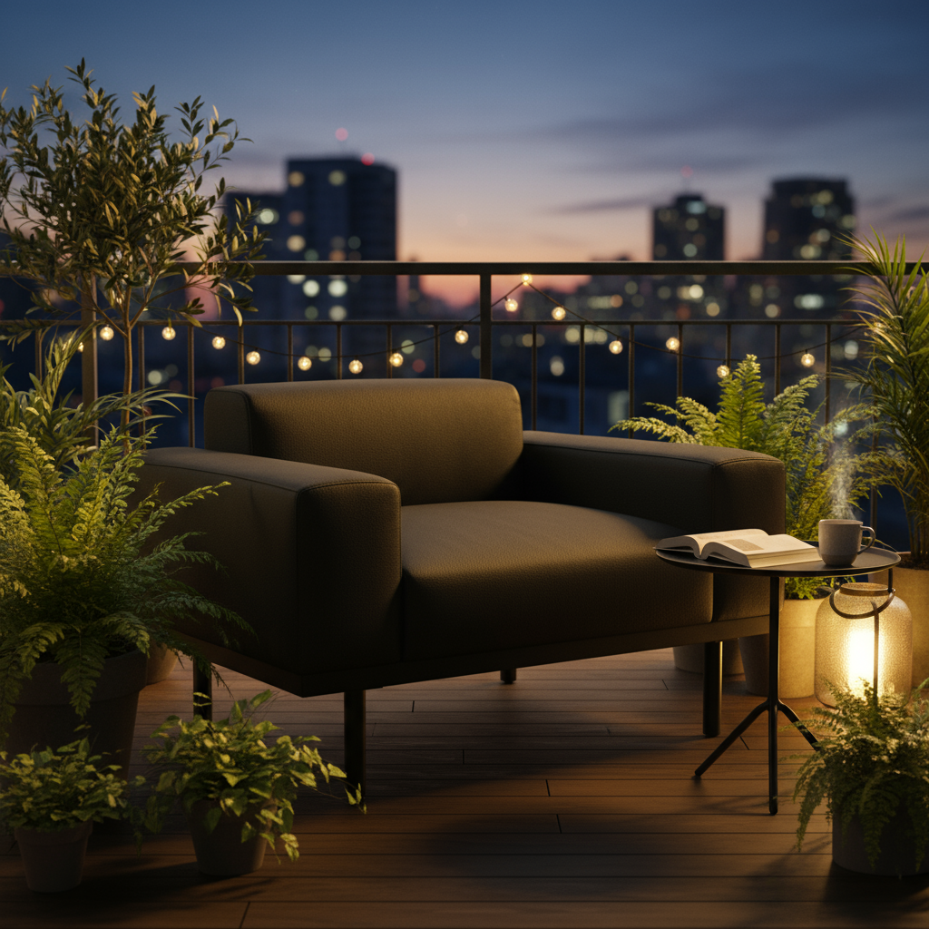 VOLL Single Seater Leatherette Sofa Black - Premium Furniture Dubai Abu Dhabi UAE