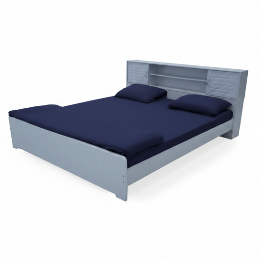 Double Bed Wooden Frame IH 706 (180×200 cm) – Without Side Table