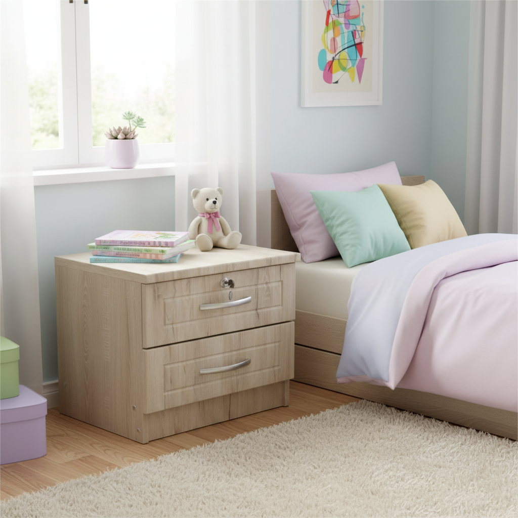 Wooden Night Stand | Bedside Table for UAE Homes | IH 7308