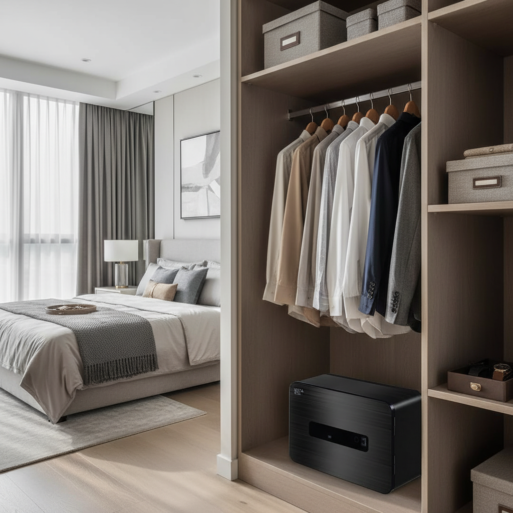 METACEL Fire Resistant Safe MC-020PR Grey - Digital Lock & Fingerprint - UAE Delivery