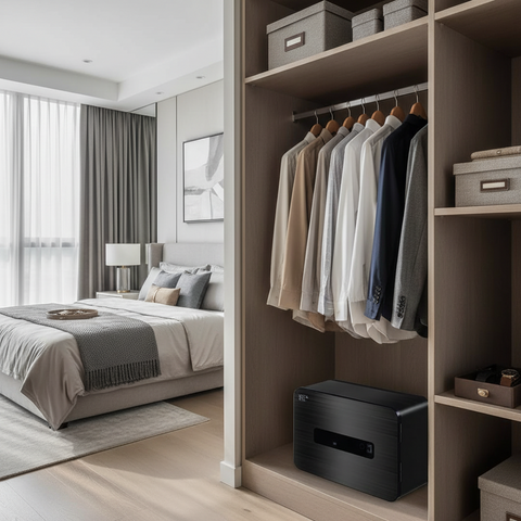 METACEL Fire Resistant Safe MC-020PR Grey - Digital Lock & Fingerprint - UAE Delivery