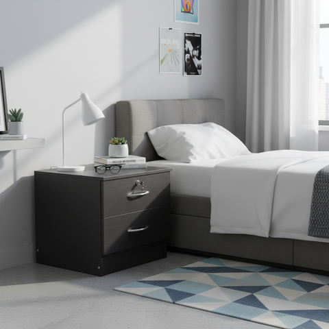 Wooden Night Stand IH 1308 | Bedside Table UAE | INFINI HOMES