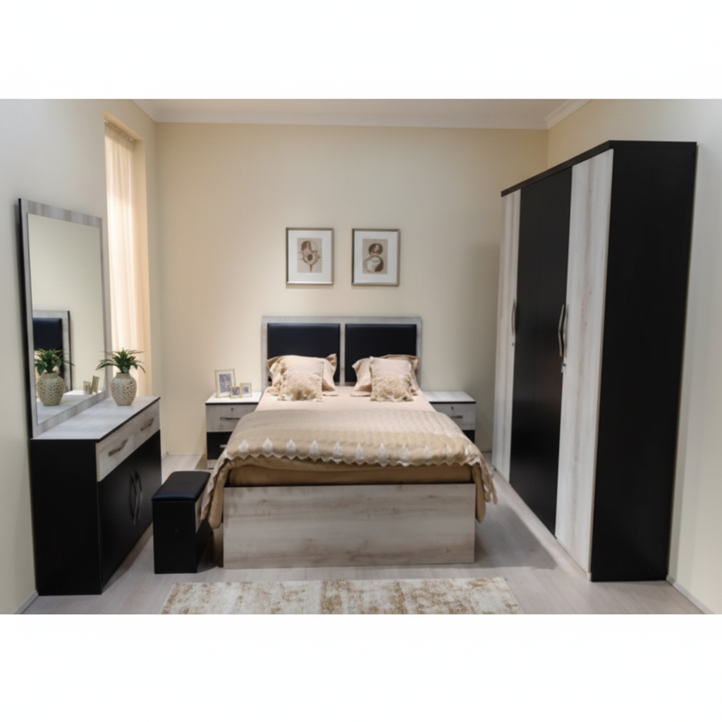 King Size Bedroom Set IH 469 | Wooden Bed & Furniture Lifestyle | UAE Delivery to Dubai, Abu Dhabi & All Emirates