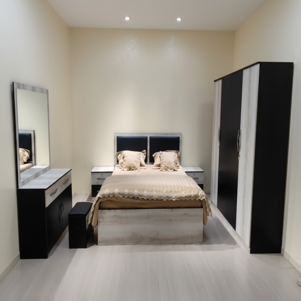 Bedroom Set IH 469 | King Size 180×200cm Wooden Bed Interior Styling | Shop Bedroom Furniture in UAE