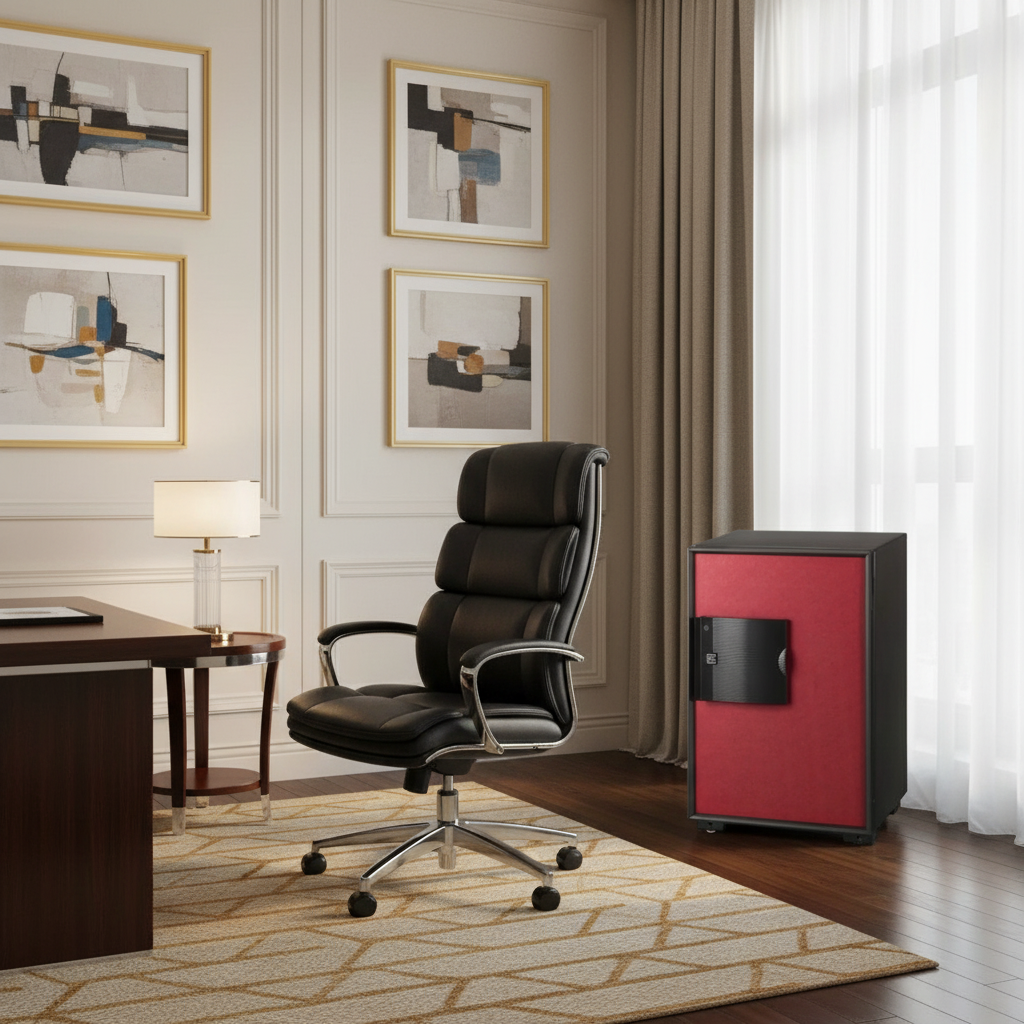 Eagle EGE-070 Fire-Resistant Safe – Black/Red, Digital + Key Lock System