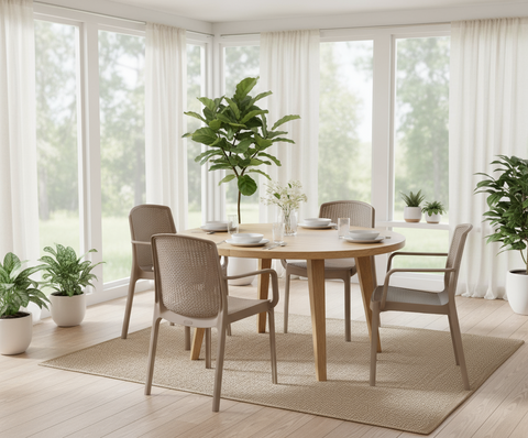 Premium Cedarattan Armchair Set of 4 - UAE Wide Delivery | Dubai Abu Dhabi Sharjah