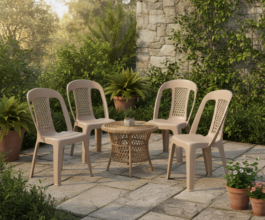 Premium Regal Chairs Set of 4 Beige - UAE Wide Delivery | Dubai Abu Dhabi Sharjah