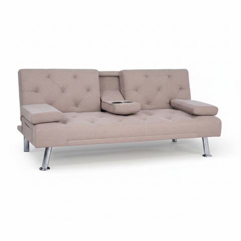 Sofa Cum Bed IH SB1038 | Brown Convertible Sofa Bed Dubai UAE