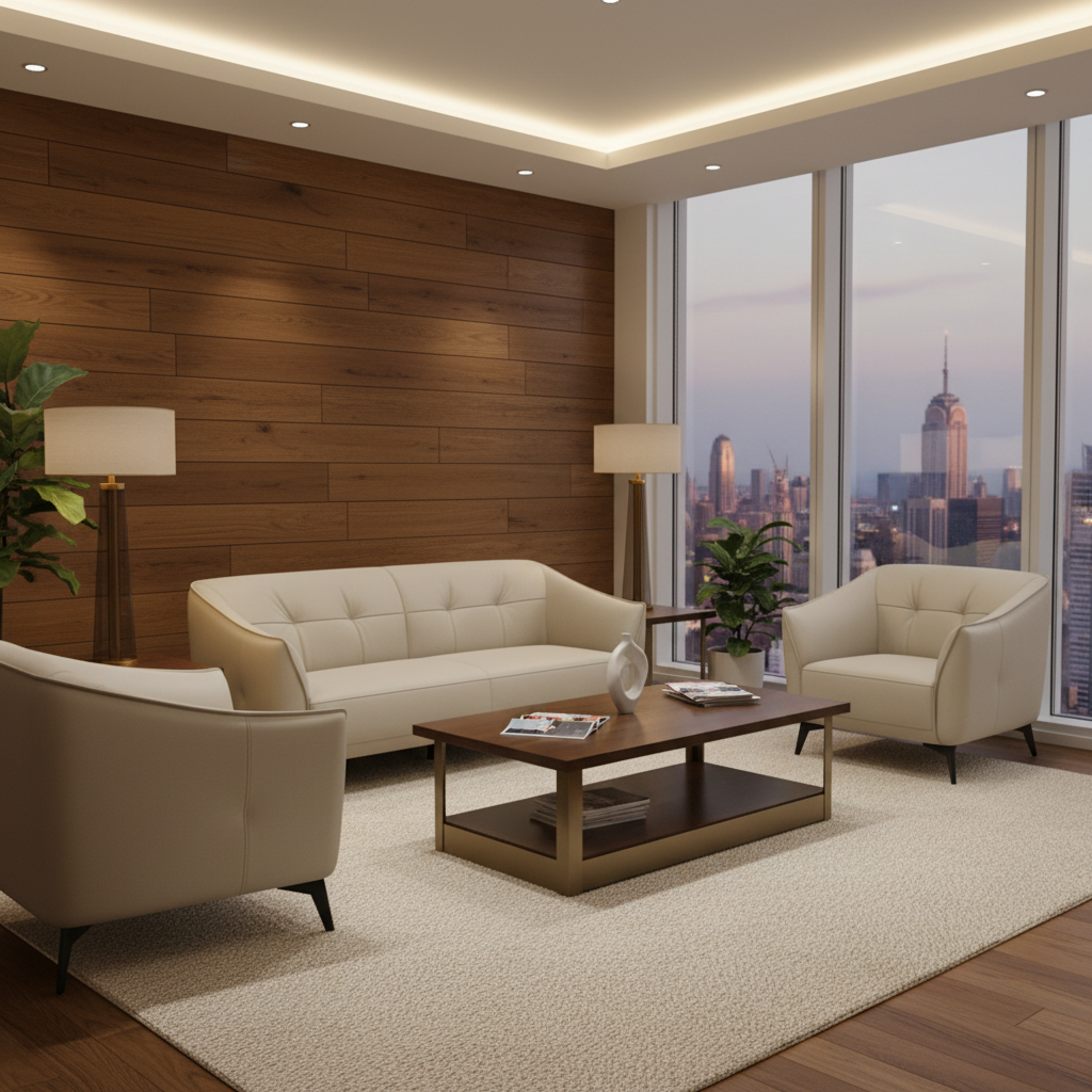 Aurora 8136 Beige Leather Sofa Set UAE - 3 Seater, 2 Seater & 1 Seater | Premium Living Room Furniture Dubai Abu Dhabi