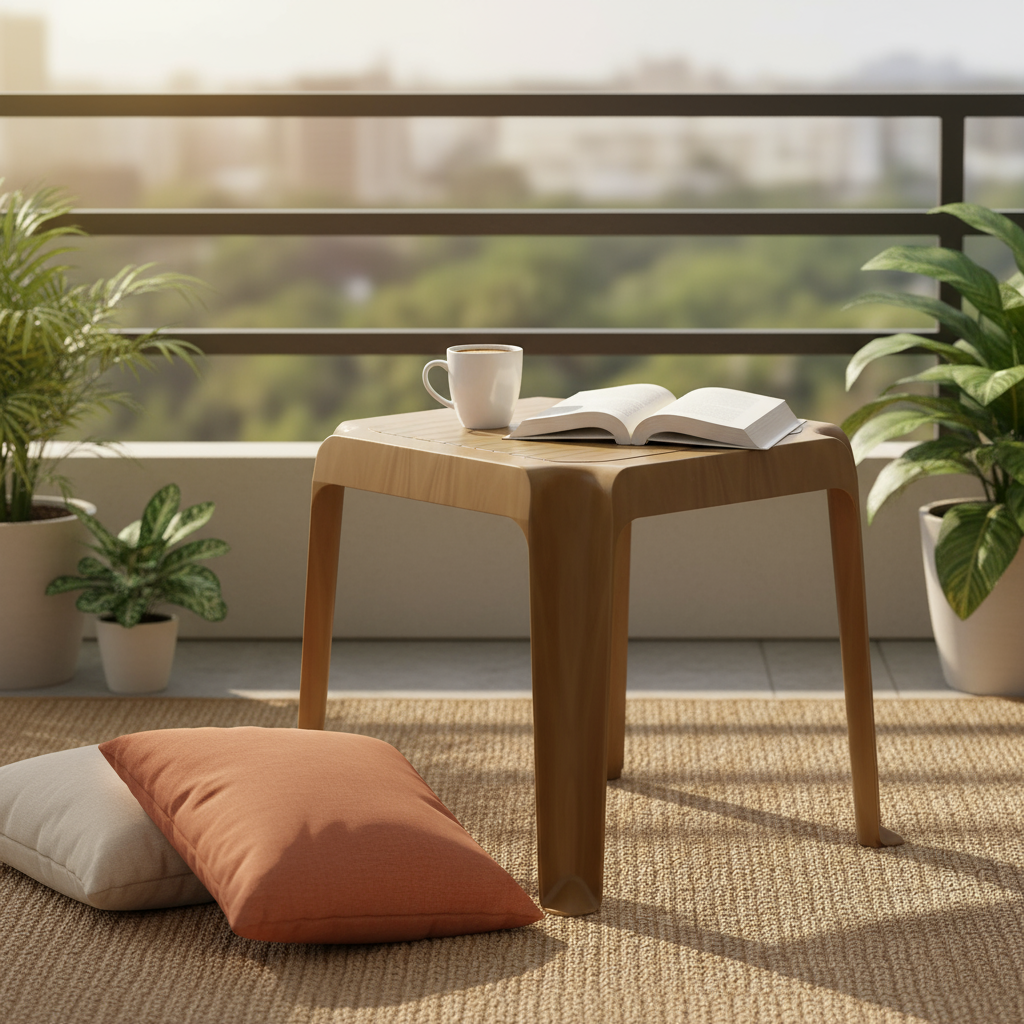 Premium Plastic Regina Low Square Table - UAE Wide Delivery | Dubai Abu Dhabi Sharjah