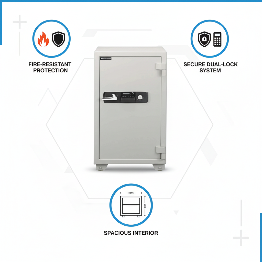 Eagle ES-100 Fire-Resistant Safe – Digital + Key Lock System